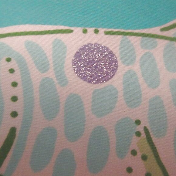 Vtg Lilly Pulitzer Sabrina Strapless Atlantis Dress Size 10 Glitter Fit & Flare - Picture 3 of 10